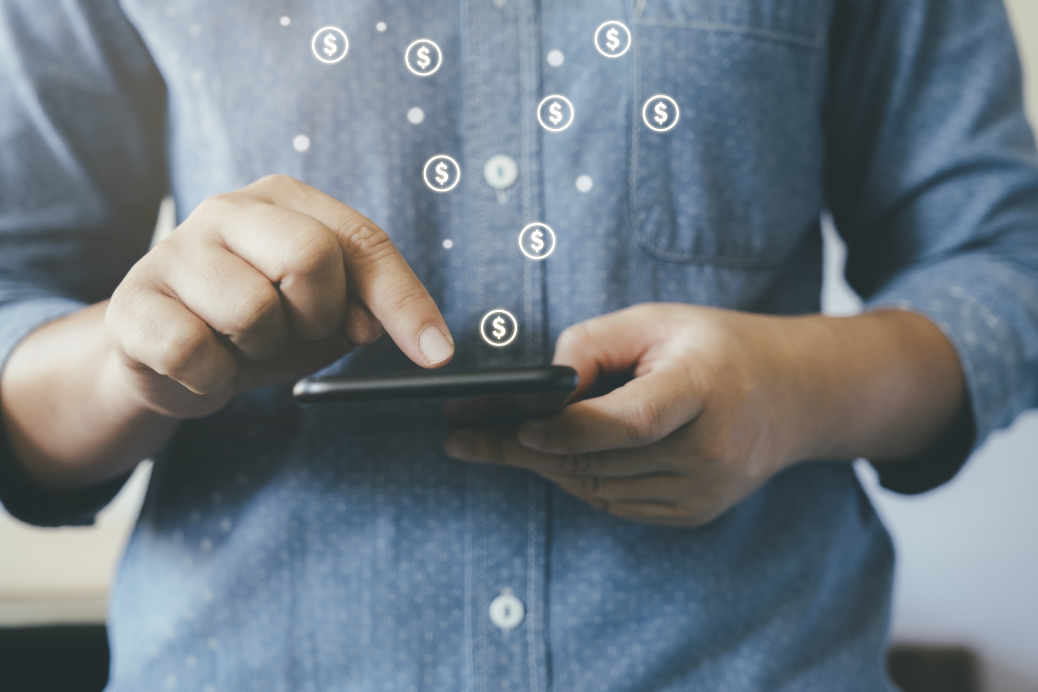 Online business fintech concept. Online business fintech concept.