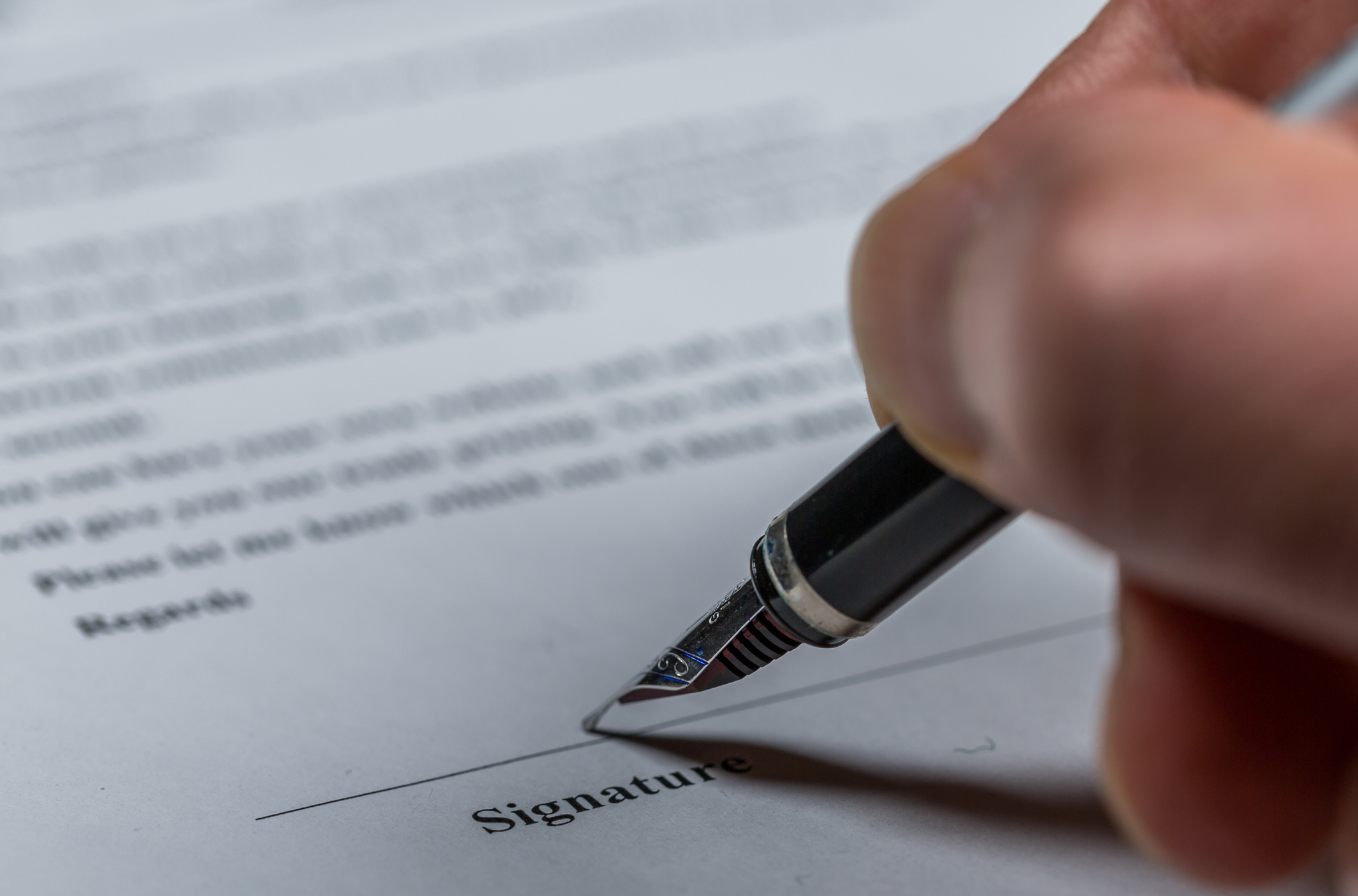 Business Signature Contract Document Business Signature Contract Document